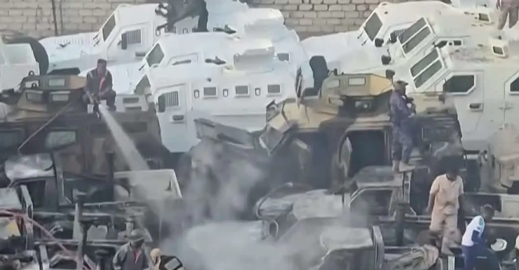 沙特领导的联军打击也门一个地区